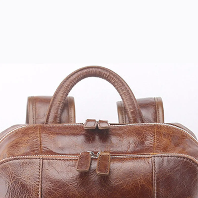 AETOO, новинка, кожаный мужской рюкзак, большой, натуральная кожа, для путешествий, большая вместительность, первый слой, кожаная сумка на плечо