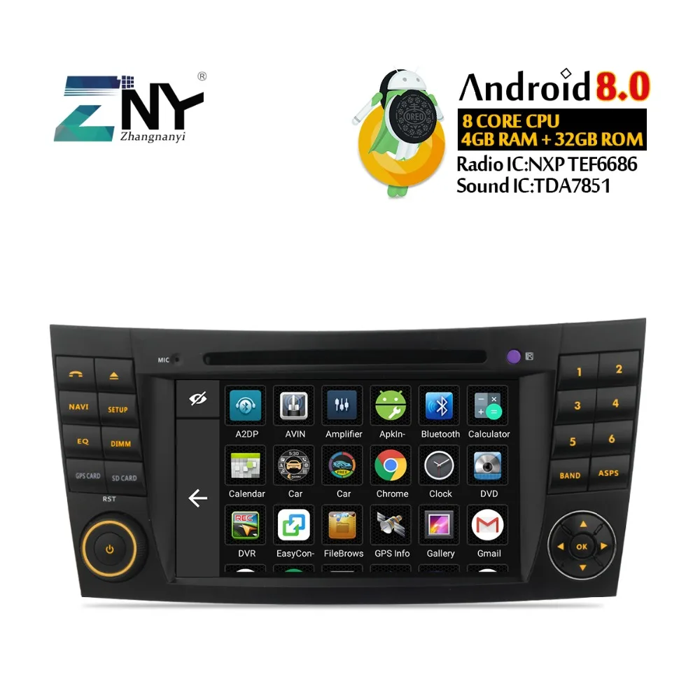 7 &quotIPS Android 8 0 Автомобильный GPS стерео для Benz E Class W211 E200 E220 E300 E350 Авто DVD Радио FM RDS