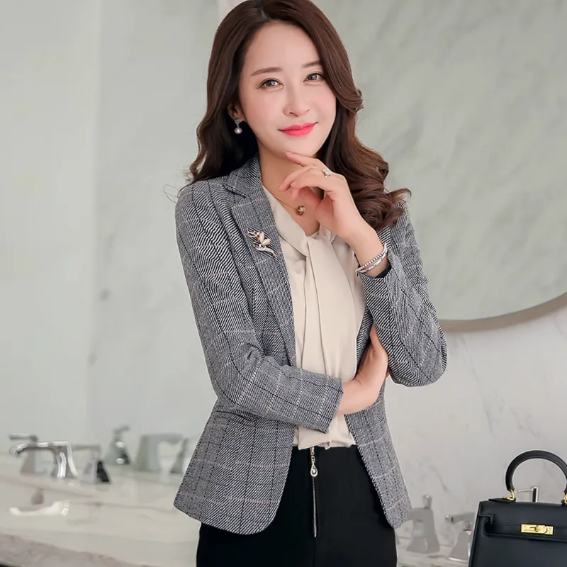 50% OFF Autumn Korean Version Women Suit 2019 New Style Winter One Button Xxxl Designs Female Work Wear Fashion Slim Casual Short Tops