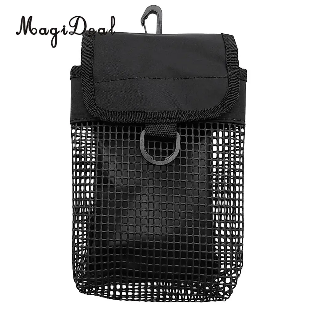 Heavy Duty Dive Finger Spool Reel & SMB Safety Marker Buoy Mesh Gear Bag Carrier Pouch & Swivel Clip for Scuba Diving Snorkeling