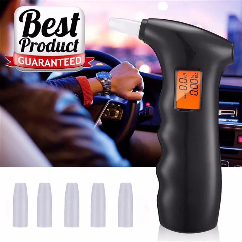 

LED display blowing Alcohol Tester Drunk Breath Alcohol Tester Personal Breathalyzer Analyzer Detector Meter alcohol detector ^