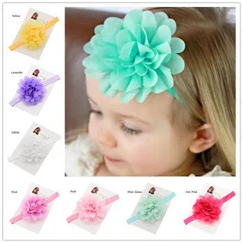 

36PCS hair bows headband Fancy headwear headbands flowers Chiffon flower hairbands Shabby flower bows