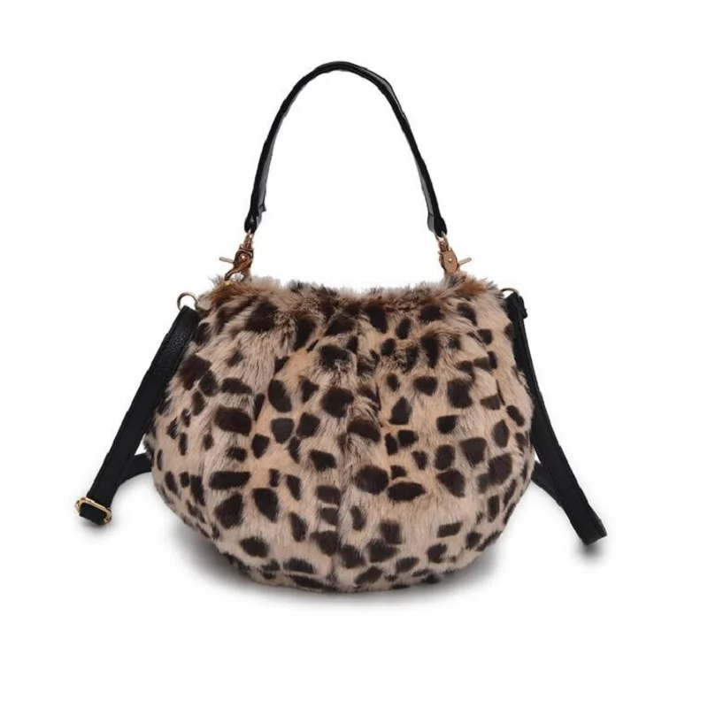 Leopard Women Handbag Fashion Bucket Female Shoulder Bags New Design