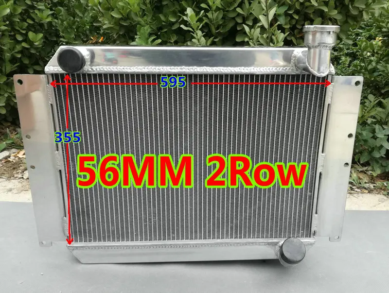 For 1955-1960 Chevy Corvette 350 V8 AT//MT 3 Row Aluminum Radiator