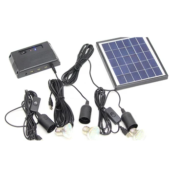 

Household outdoor portable solar small system 8W solar panel 3LED light mobile phone charging camping mountaineering bee