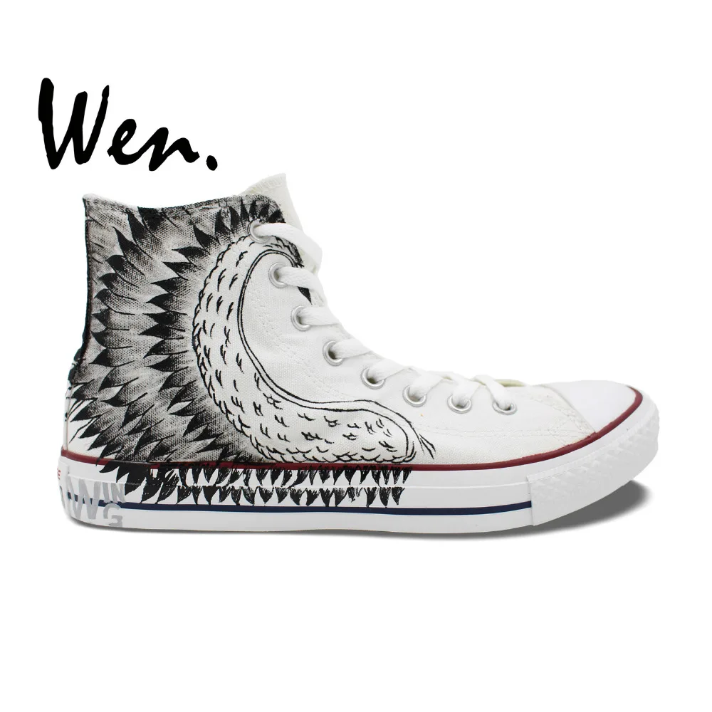 Wen Originele Ontwerp Custom Schoenen Hand Painted Wings Mannen Vrouwen  Witte Hoge Top Canvas Sneakers Verjaardagscadeautjes|shoe symbolism|shoe  dryershoe skull - AliExpress