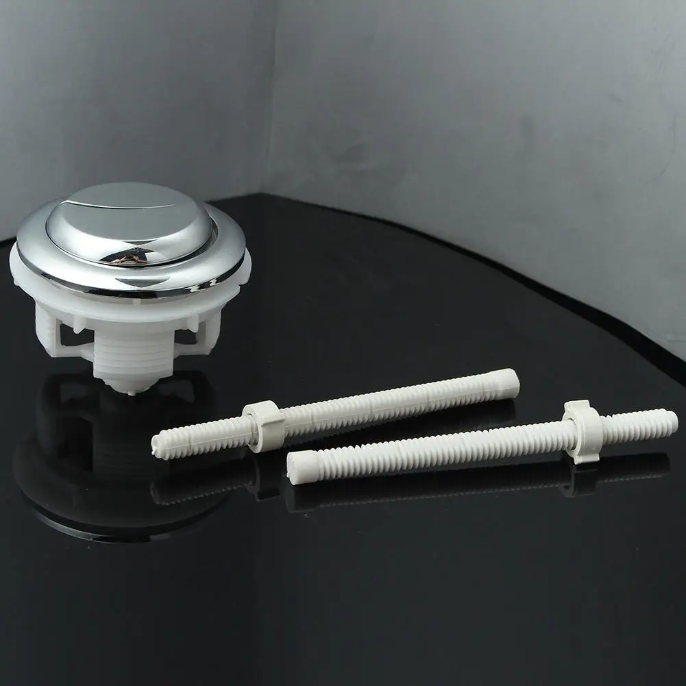 2pcs Plastic Dual Flush Toilet Tank Round Push Button Water Saving
