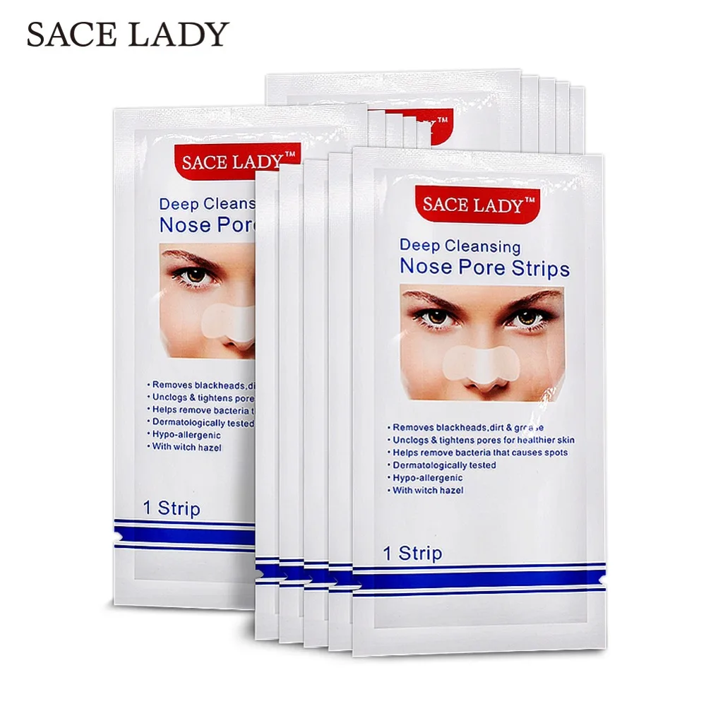 SACE LADY полоски для носа черная голова точечное удаление Глубокая чистка наклейка