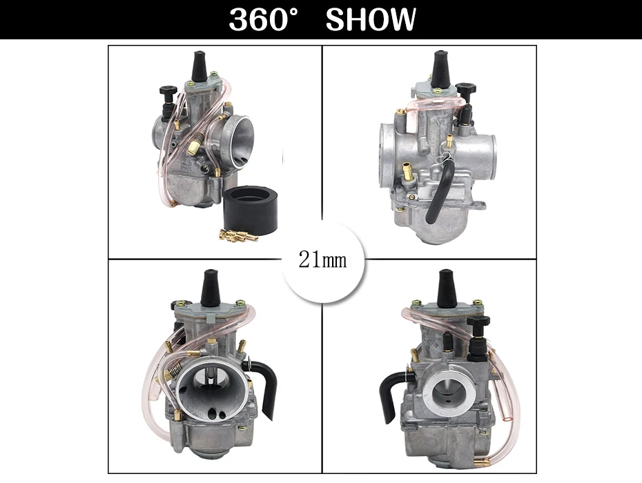 Alconstar-carburador de Motocicleta Carb de Jato 32 e 34mm Pwk com Potência Motor Keihin 26 28 30 Dirt Bike Atv Utv 2t 21 24 10 Alconstar-carburador de motocicleta 2t, motor keihin, 21,
