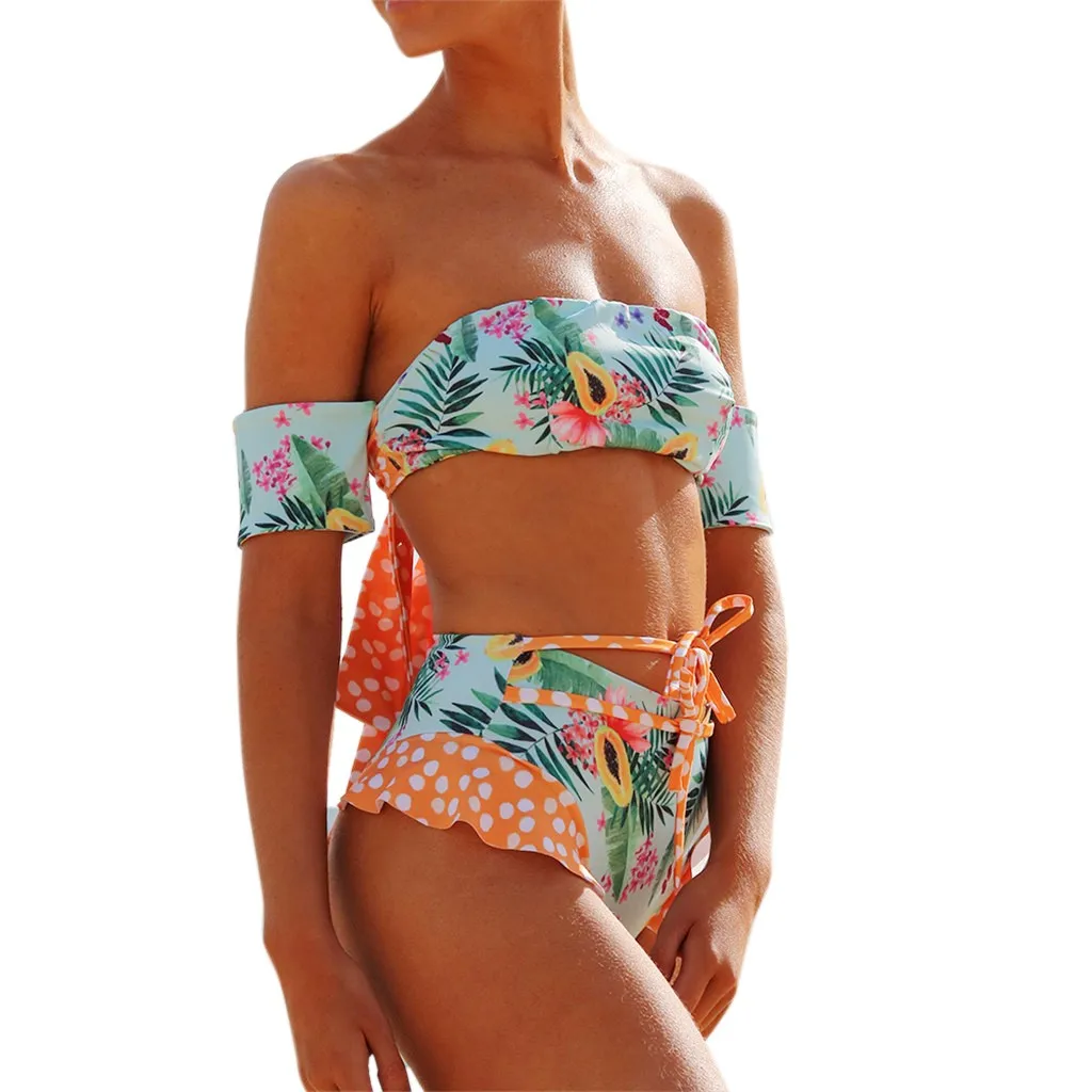 

tankin biquinis feminino 2019 Set Print Swimwear Push Up Bikini Set Swimsuit Female Floral Print clothing swimwear bikini women