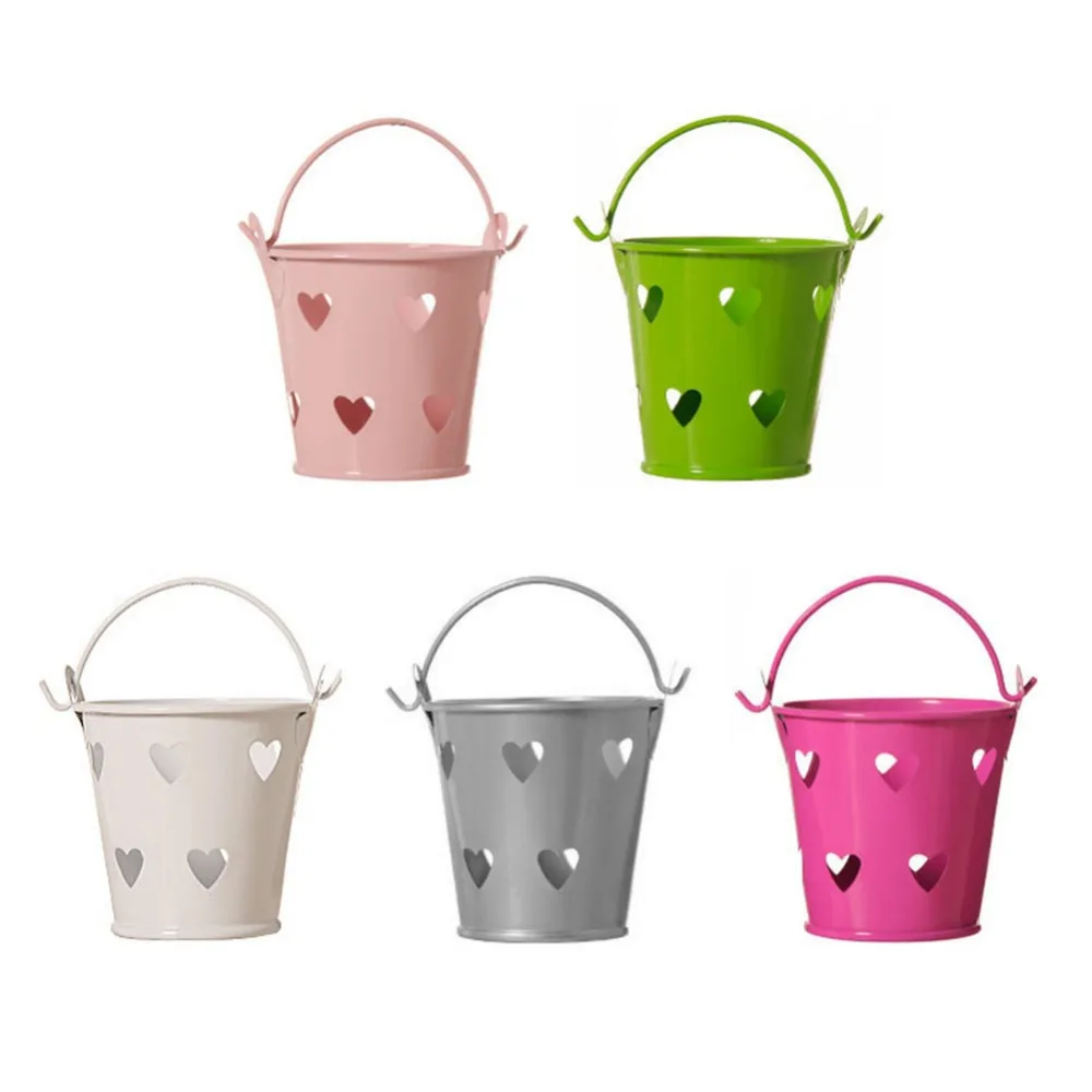 1pcs Mini Metal Bucket Wedding Candy Favors Buckets Xmas Party Gift