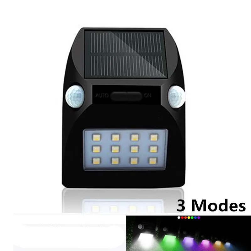 

12led Solar Powered Lamp Outdoor Waterproof 180 degree angle Motion Sensor Detector Lamp Sconces Lighting Garden Wall Lamp