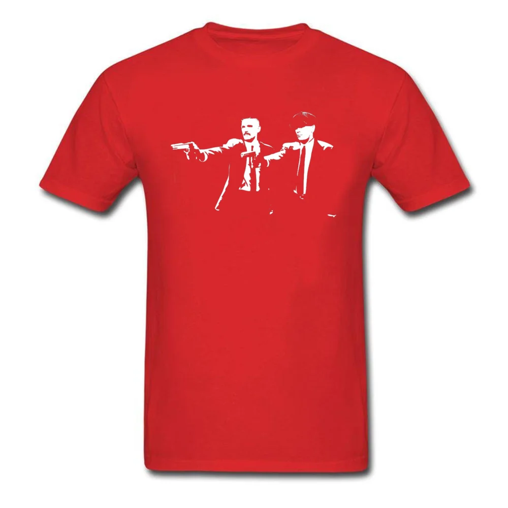 Printing Simple Style ostern Day 100% Cotton Fabric O Neck Mens Tops Tees Camisa Tshirts Slim Fit Short Sleeve Top T-shirts Peaky Blinders   Pulp Fiction   Thomas and Arthur red