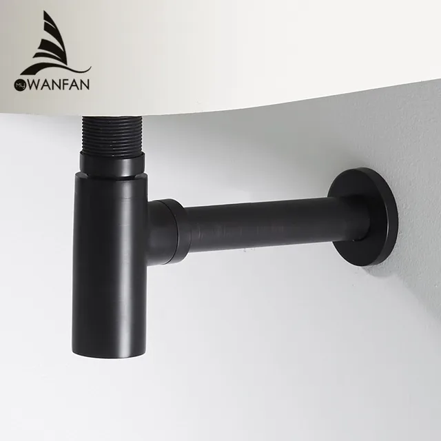 $US $29.99  Luxury Bottle Trap Brass Round Siphon Oil Rubbed Bronze Black P-TRAP Bathroom Vanity Basin Pipe Was