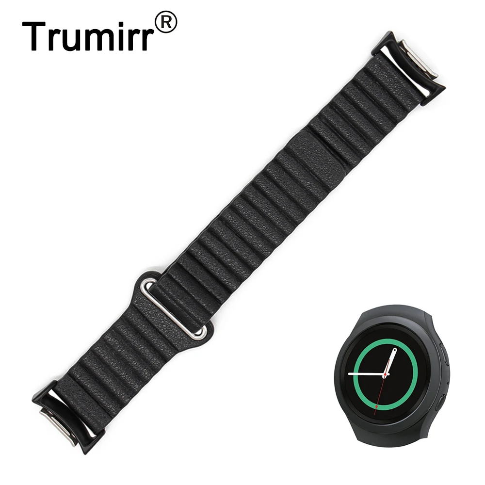 Genuine Leather Watch Band + Adapters for Samsung Gear S2 SM R720
