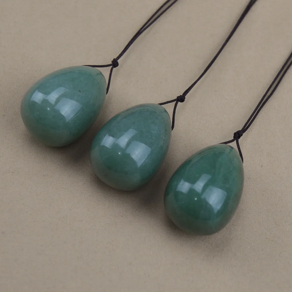 HIMABM 3 шт натуральные aventurine просверленные яйца или Кегель упражнения тазовые