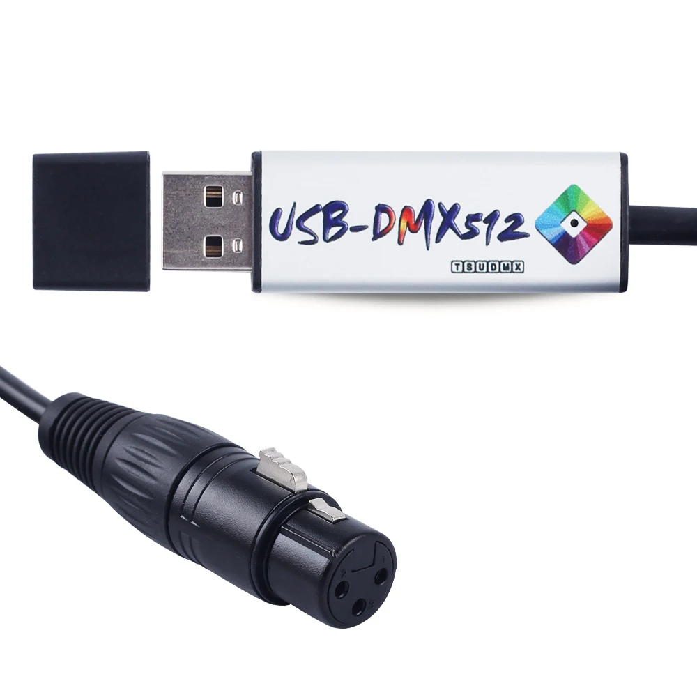 USB к интерфейс DMX адаптер Светодиодный DMX512 Studio компьютер PC регулятор сценического освещения диммер