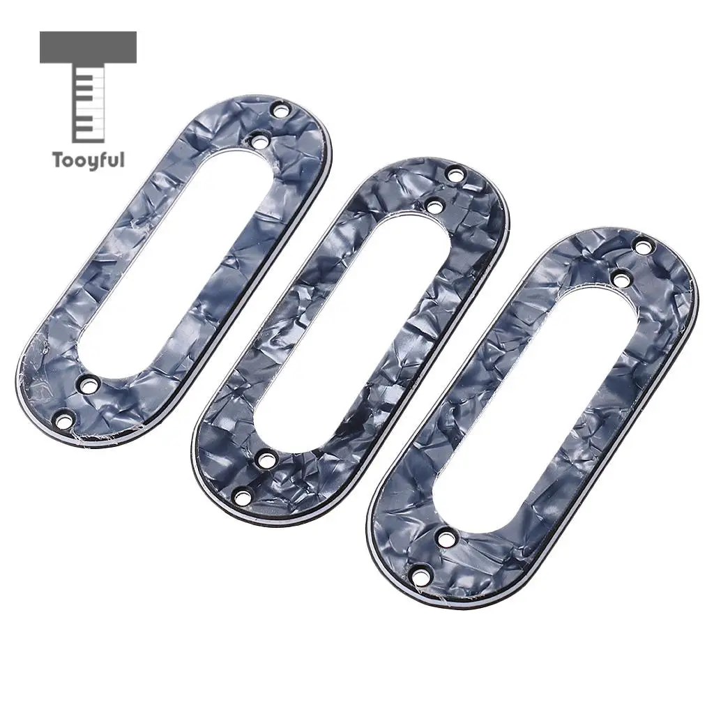Tooyful 3 Pieces Guitar Single Coil Pickup Mounting Ring for Electric Guitar Parts Accessories