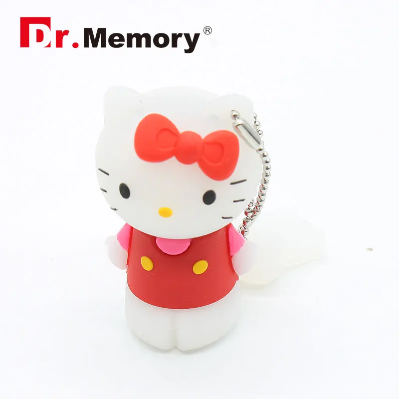 Милые USB флеш накопители Kitty Cat с мультипликационным принтом карта памяти милый