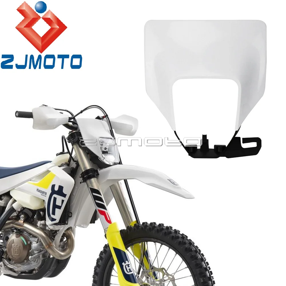 

Dirt Bike White ABS Plastic Headlight Headlamp Mask Cover For Husqvarna FE TE 125 150 250 300 350 450 501 TX125 2017 2018 2019