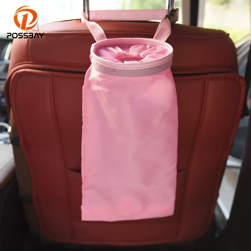

POSSBAY Car Storage Bin Trash Bag Waterproof Travel Pocket Auto Seat Back Storage Hanging Organizer Garbage Bin Car Accessories