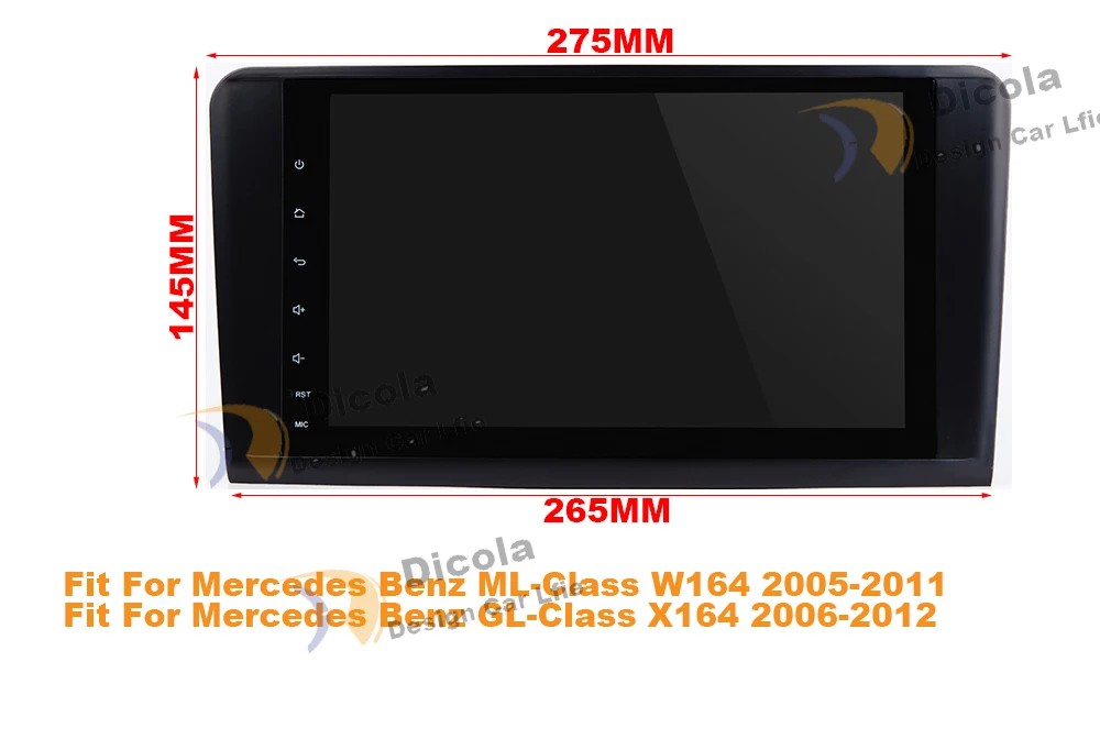 Ips HD Android 8,1 четырехъядерный автомобильный dvd-плеер для Mercedes Benz GL ML CLASS W164 ML350 ML500 X164 GL320 gps стерео радио 4G/wifi