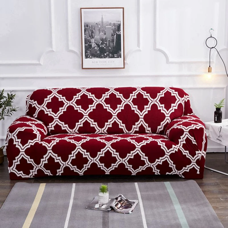

Geometric Plaid Sofa Sets All-inclusive Universal Cover Towel European Summer Fabric Sofa Cushion Duo Full Leather Sofa Cover