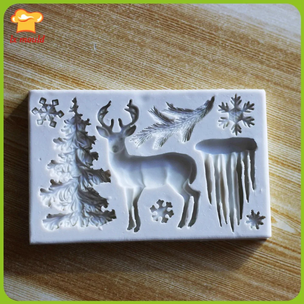 2017 new Christmas elk dextrose silicone mold Christmas 2017 new Christmas elk dextrose silicone mold Christmas