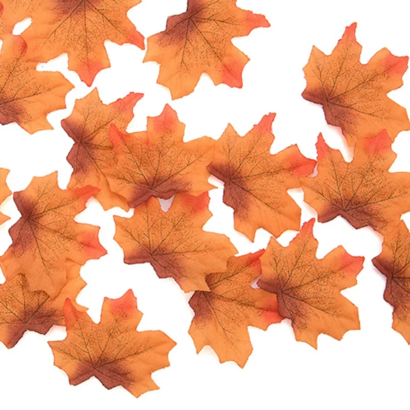 Искусственные Шелковые кленовые листья для Дня благодарения, украшения для дома, свадьбы, скрапбукинга, ремесло, разноцветные осенние кленовые листья