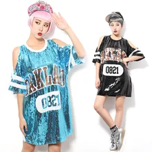 Новинка, модные женские топы с открытыми плечами с блестками и буквами, Клубная стильная Сексуальная футболка без бретелек, свободная женская футболка