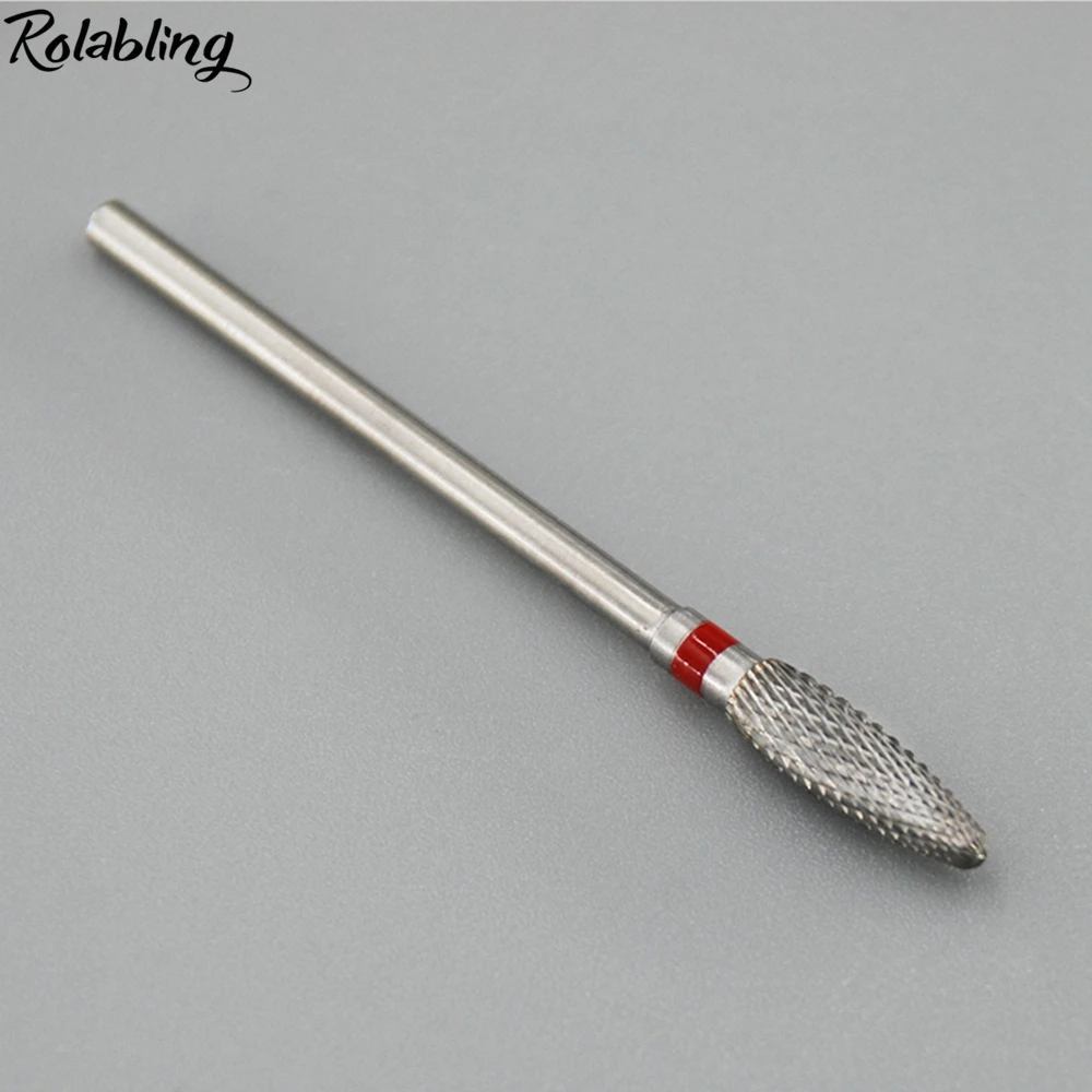  Rolabling 2pcs Milling Cutters Bullet Alloy Nail Drill Bits Electric Manicure Machine Nail Bit Cutt