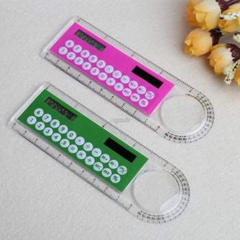 

Mini Portable Solar Energy Calculator Colorful Cute Multifunction Ruler Calculator Student Office Lovely Gift Whosale&Dropship