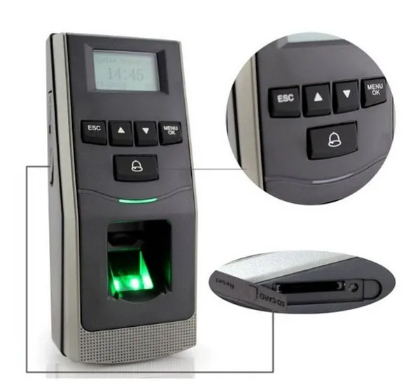 送料無料f6光学センサー指紋アクセスコントロールリーダーでrs232/485、sdカードでソフトウェア3000指紋+カード