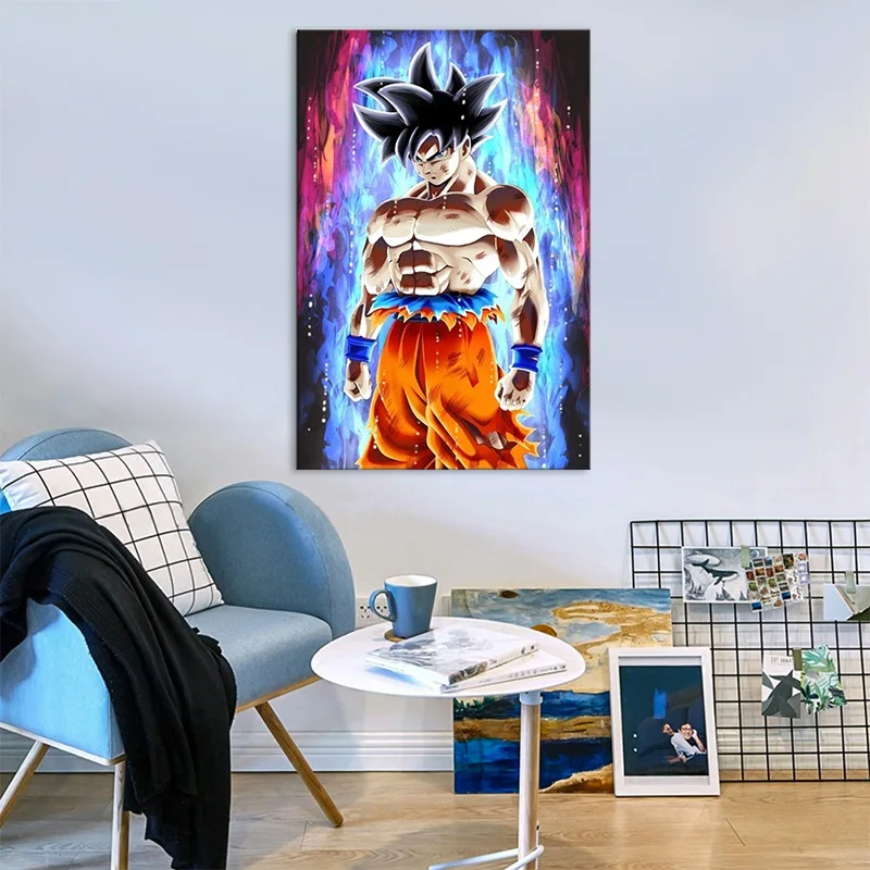 Картина на холсте домашний декор искусство аниме Жемчуг дракона Гоку плакат мультфильм картинки для мальчика спальня настенный Декор, без рамы 1 шт