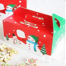 Новое поступление Рождество коробка имбирное печенье коробки торт бисквитный конфеты пакет для новогодней вечеринки выступает
