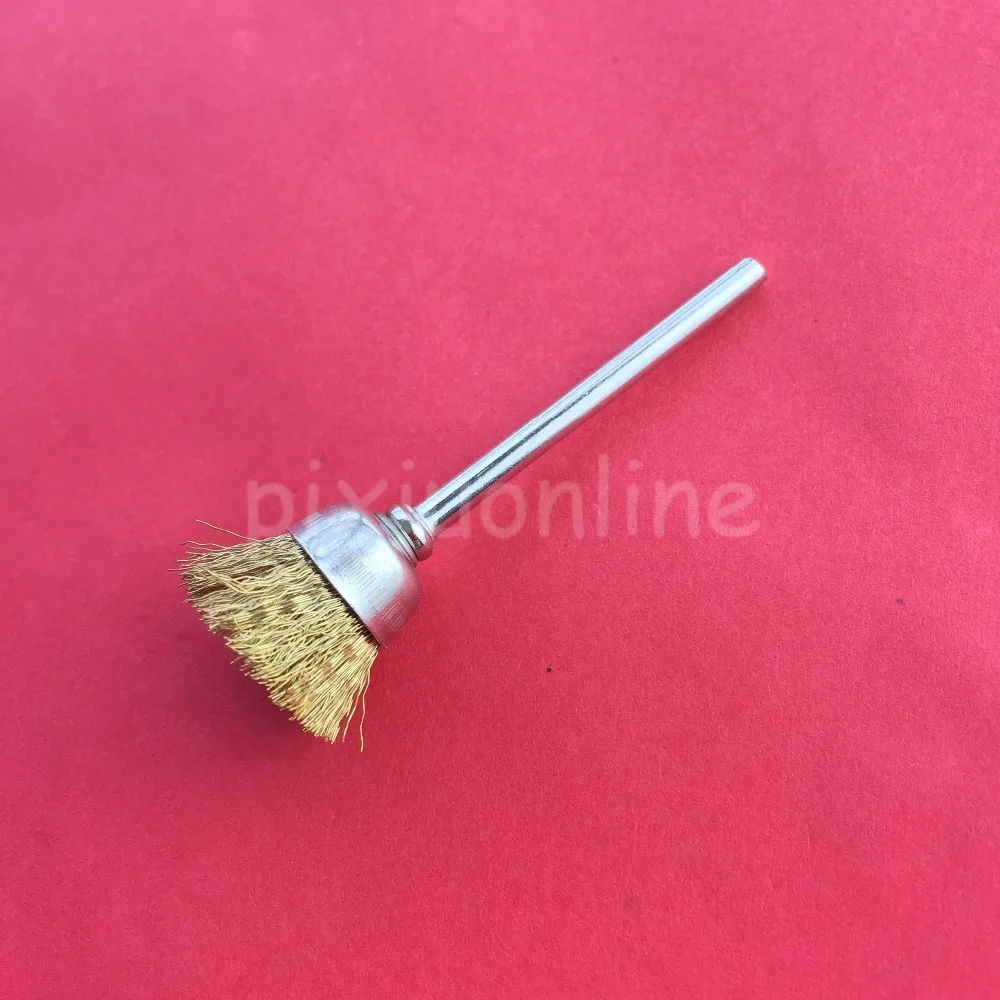 2pcs J401Y Bowl Shaped Brass Wire Brush Polishing Rust Removal Burnish Tools Motor Hand Tools 2pcs mj steel sideburns brush ic pad motherboard pcb removal dust cleaning polishing grinding degumming clean tools