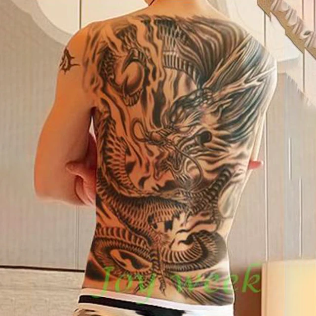 Tatuaje Temporal Resistente Al Agua Pegatina Para Hombre Espalda