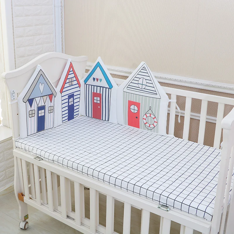 Baby Bed Bumpers Kids Crib Anti Collision Washable Small House