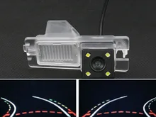 Dinamica Traiettoria Tracce di rearview Dell’automobile della macchina fotografica per Ssangyong kyron rexton CCD Night Vision Inversione di Sostegno di Parcheggio Della Macchina Fotografica