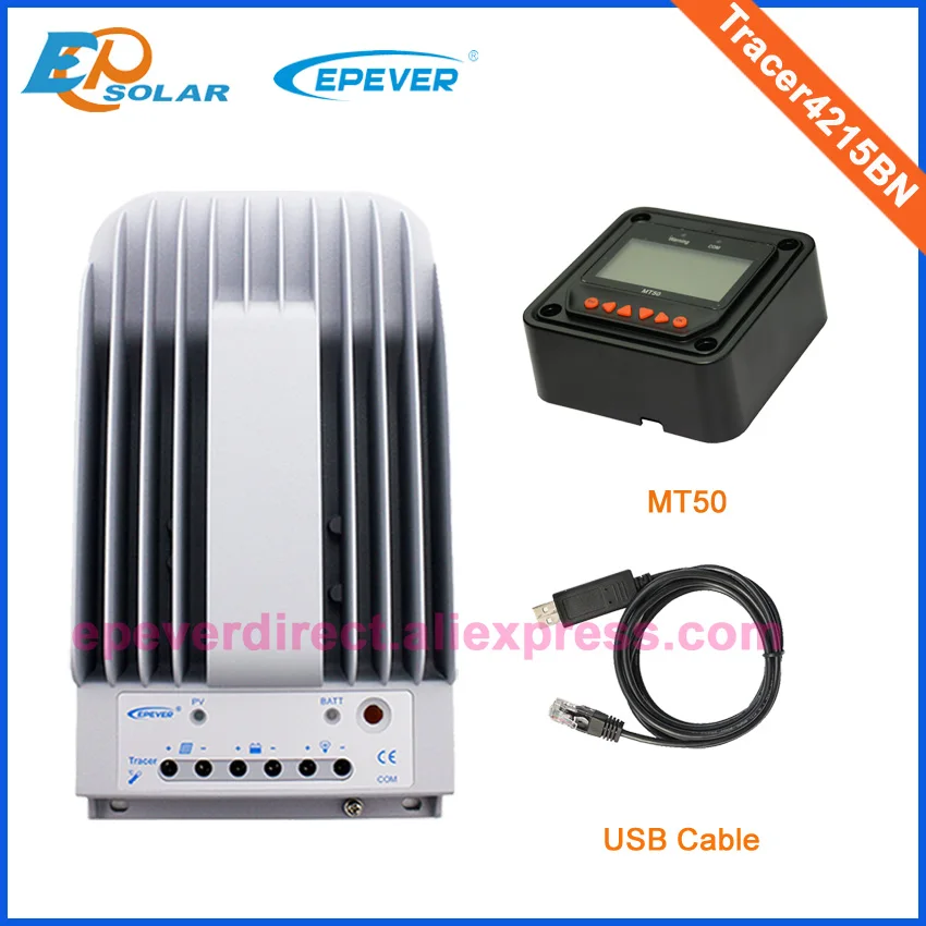 

free shipping solar controller EPEVER brand Tracer4215BN with USB cable connect pc 40A 40amp 12v 24v MT50 meter