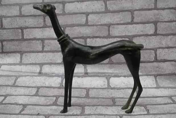 Китайская фолк Классическая Бронзовая собака хорошая декоративная маленькая