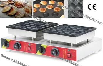 

Free Shipping 50-hole Commercial Use Non Stick Mini Dutch Pancake Poffertjes Machine Baker Grill Maker Iron Mold Plate