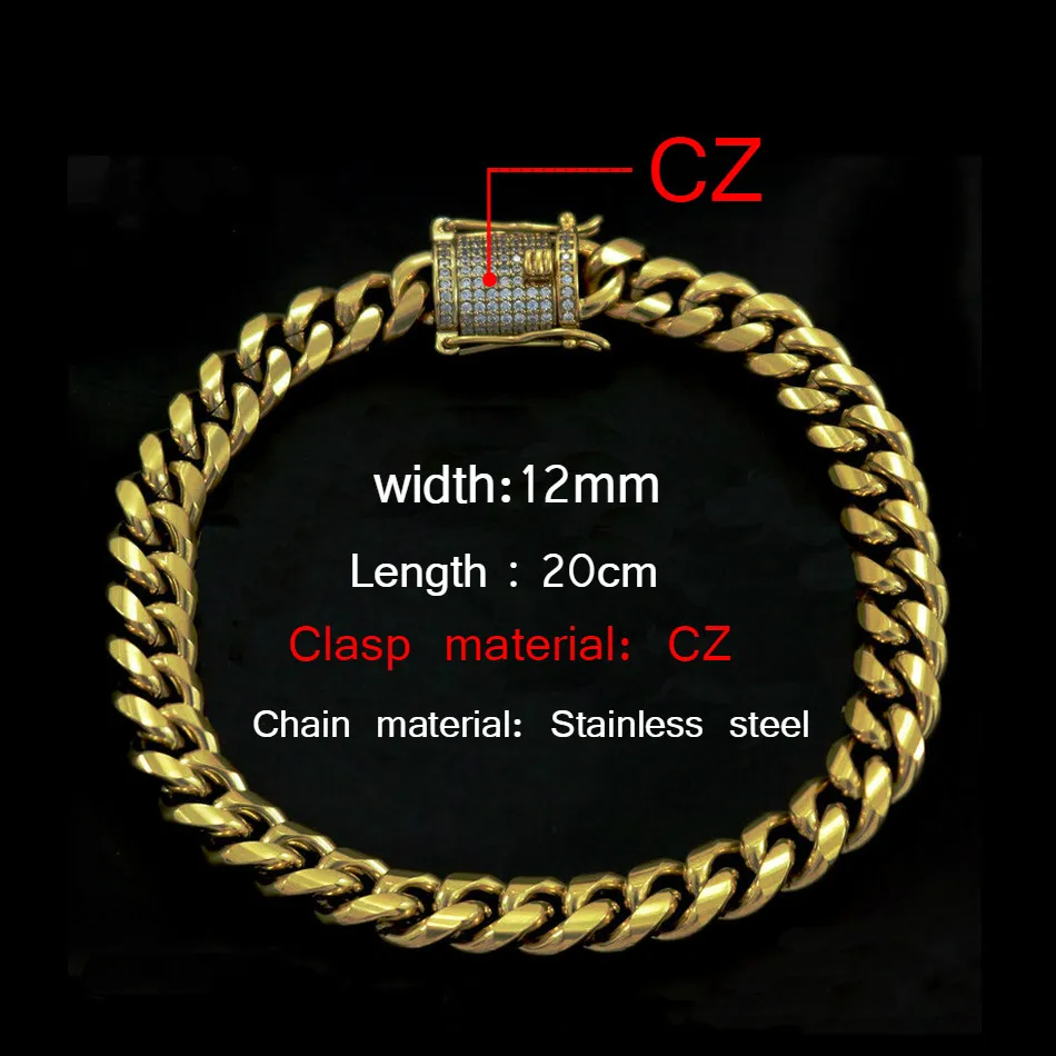 12mm cz gold