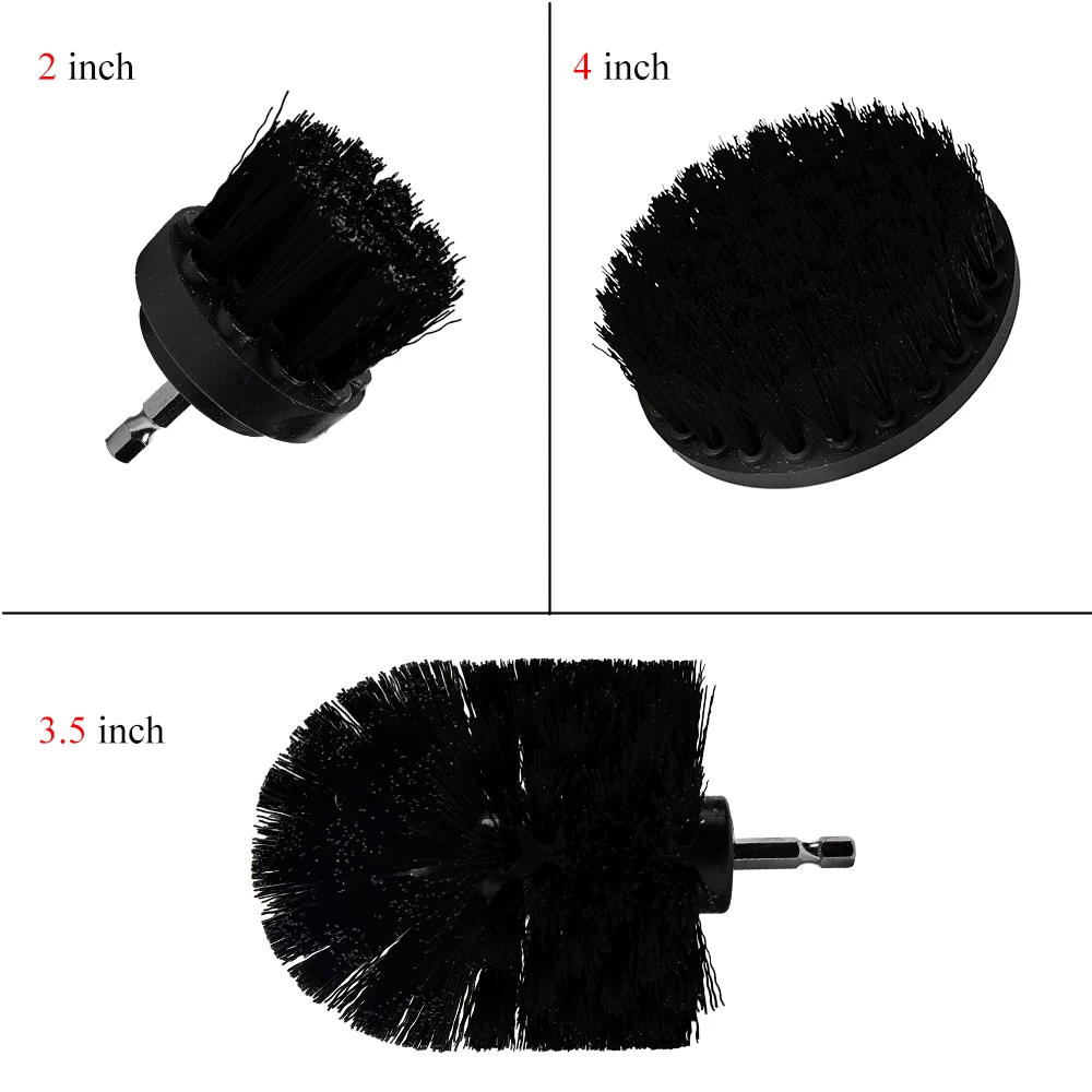 3 pcs/set Power Scrubber Brush Drill Brush Clean for Bathroom Surface Tub Shower Tile Grout Cordless Power Scrub Cleaning Black 3 pcs/set Power Scrubber Brush Drill Brush Clean for Bathroom Surface Tub Shower Tile Grout Cordless Power Scrub Cleaning Black