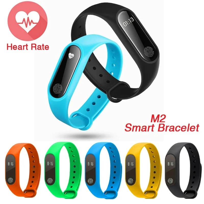 Popular M2 Wristband Bracelet Smart Heart Rate Monitor Fitness Tracker Touchpad Bluetooth Smart band add a