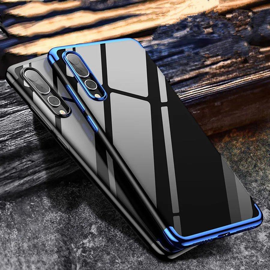 

For Huawei P20 Lite Case Huawei P20 Pro Mate 10 Lite Luxury Plating Transparent Silicone Case for Huawei P10 Lite Case P9 Lite