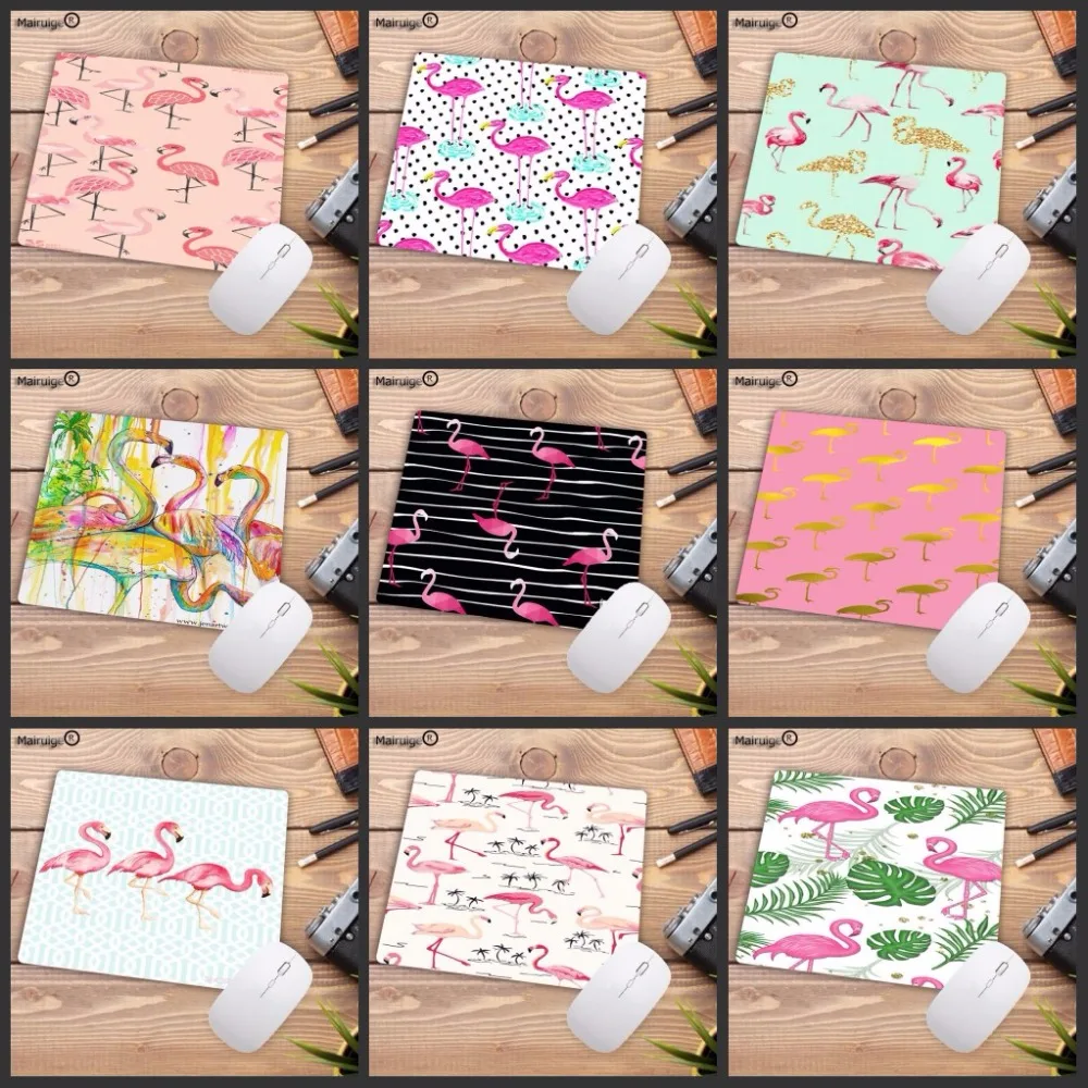 

Mairuige 22X18CM Mousepad Pink Flamingo Desk Mat Surface Waterproof Anti-slip Table Mouse Pad For Working Gaming Studying
