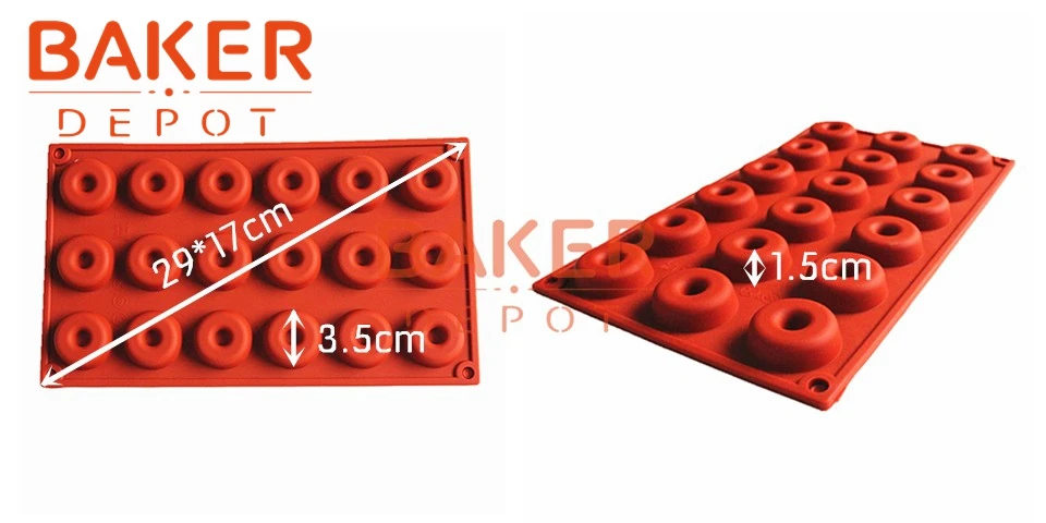 Силиконовые формы для выпечки 18 Мини пончики формы для шоколада печенья формы для торта SCM-001-1