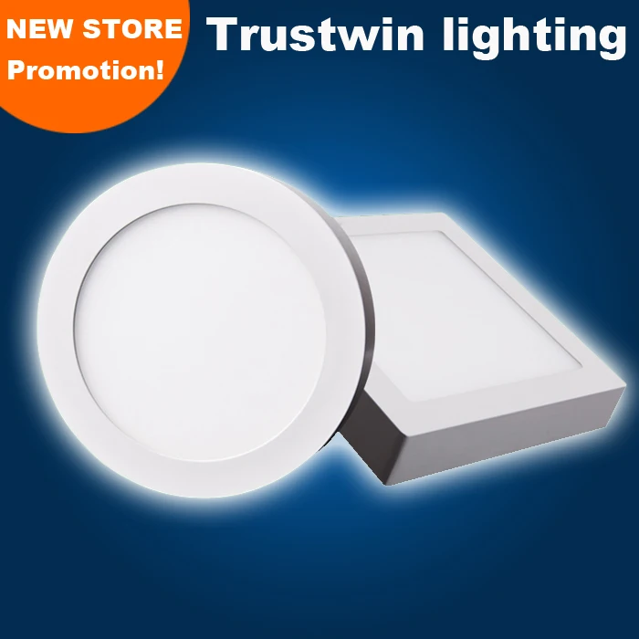 Светодиодный потолочный светильник с круглым квадратным поверхностным креплением, светодиодный светильник с белым поверхностным креплением, светодиодный потолочный светильник, потолочный светильник