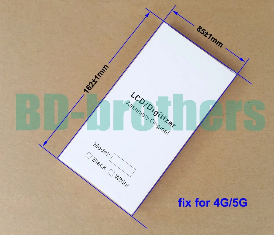 162 X 85 X 14mm Wihte Paper Box + Eva Filler Case For Iphone 4g/5g Lcd